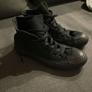 Womens all black high top Converse